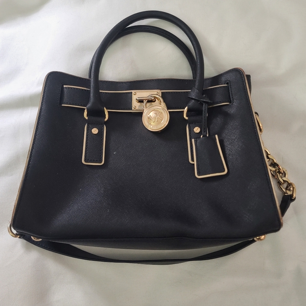 Michael Kors Black and Gold tote
